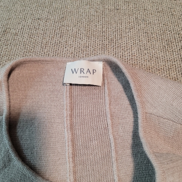 WRAP london 100% Merino Wool wrap mid long length layering sweater - Picture 4 of 6